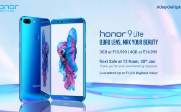 Honor 9 Lite Sold Out in 120 Seconds in 3rd Flash Sale on 23rd January