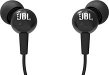 JBL C100SI in-Ear Headphones with Mic (Black)