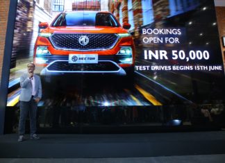 भारत में एमजी (मॉरिस गैराज) ने डीलरों के साथ फ्लैगशिप स्टोर का किया उद्घाटन और देश में कंपनी की पहली कार -हेक्टर- के लिए बुकिंग शुरू की।