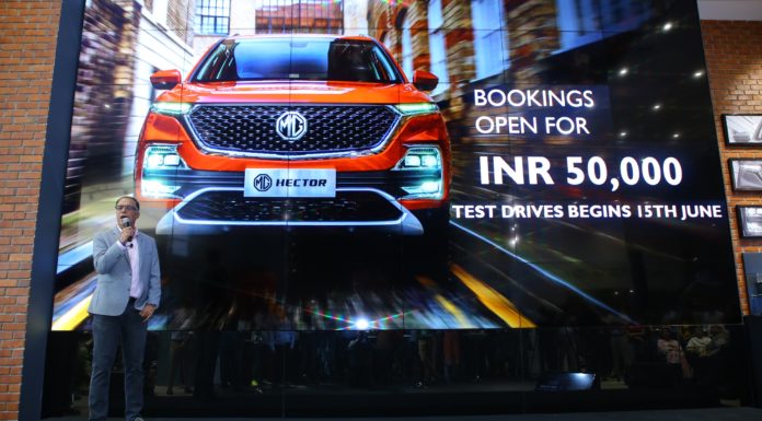 भारत में एमजी (मॉरिस गैराज) ने डीलरों के साथ फ्लैगशिप स्टोर का किया उद्घाटन और देश में कंपनी की पहली कार -हेक्टर- के लिए बुकिंग शुरू की।
