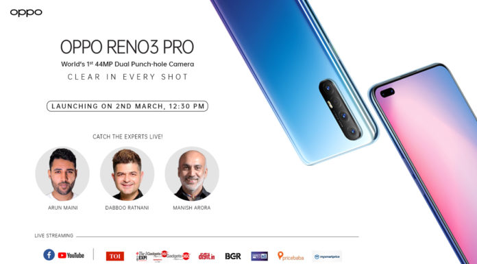 Oppo Reno 3 Pro is going to be launch tomorrow: Expected price, Features, Camera and more