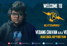 BlitzkriegXP sign Vedang Chavan A.K.A Vedzzas head coach for BXP PUBGTeam