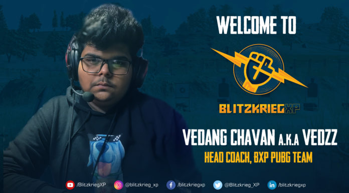 BlitzkriegXP sign Vedang Chavan A.K.A Vedzzas head coach for BXP PUBGTeam